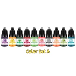 10 Colors/Set Translucent Concentrated Resin Colorant, Non-Toxic Epoxy Resin Pigment Dye Liquid for Resin Coloring, Jewelry Maki