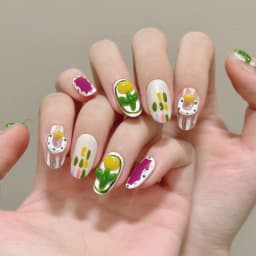 10pcs Handmade Press on Nails 3D Strawberry Decor Fake Nails for Girl Wearable Detachable Short Pink Cat Eye False Nail Tips