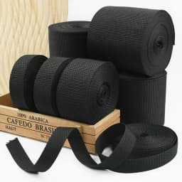 10M Black Webbing 20/25/32/38/50/70/80/100mm Nylon Strap Ribbons Tape Belt Sling Decorative Webbings for Sewing Bais Supplies