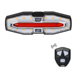 Bike Rear Light Turn Signal Solar/Basic Wireless Remote Control Bicycle Lamp Type-c Rechargeable Cycling Rear Lighting Taillight