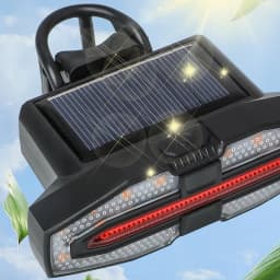 Bike Rear Light Turn Signal Solar/Basic Wireless Remote Control Bicycle Lamp Type-c Rechargeable Cycling Rear Lighting Taillight