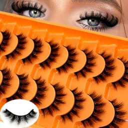 HBZGTLAD 4 Pairs of Artificial Mink Eyelashes Are Fluffy and Thick Creating a Dramatic Makeup Effect That Can Be Reused for Char