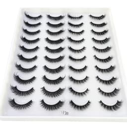 HBZGTLAD 4 Pairs of Artificial Mink Eyelashes Are Fluffy and Thick Creating a Dramatic Makeup Effect That Can Be Reused for Char