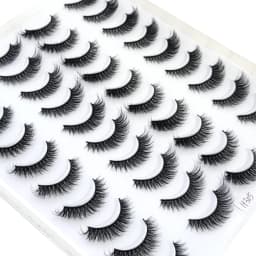 HBZGTLAD 4 Pairs of Artificial Mink Eyelashes Are Fluffy and Thick Creating a Dramatic Makeup Effect That Can Be Reused for Char
