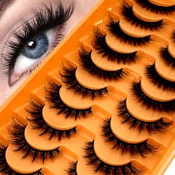 HBZGTLAD 4 Pairs of Artificial Mink Eyelashes Are Fluffy and Thick Creating a Dramatic Makeup Effect That Can Be Reused for Char