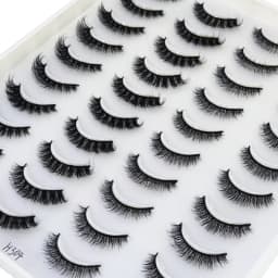 HBZGTLAD 4 Pairs of Artificial Mink Eyelashes Are Fluffy and Thick Creating a Dramatic Makeup Effect That Can Be Reused for Char
