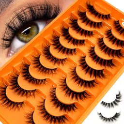 HBZGTLAD 4 Pairs of Artificial Mink Eyelashes Are Fluffy and Thick Creating a Dramatic Makeup Effect That Can Be Reused for Char