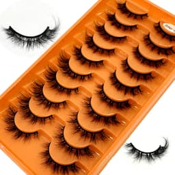 HBZGTLAD 4 Pairs of Artificial Mink Eyelashes Are Fluffy and Thick Creating a Dramatic Makeup Effect That Can Be Reused for Char