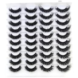 HBZGTLAD 4 Pairs of Artificial Mink Eyelashes Are Fluffy and Thick Creating a Dramatic Makeup Effect That Can Be Reused for Char