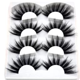 HBZGTLAD 4 Pairs of Artificial Mink Eyelashes Are Fluffy and Thick Creating a Dramatic Makeup Effect That Can Be Reused for Char