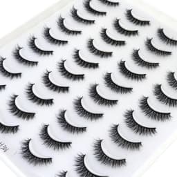 HBZGTLAD 4 Pairs of Artificial Mink Eyelashes Are Fluffy and Thick Creating a Dramatic Makeup Effect That Can Be Reused for Char