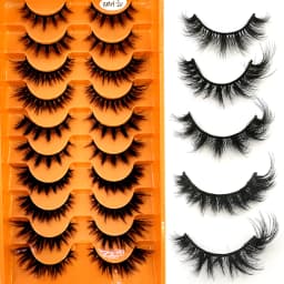 HBZGTLAD 4 Pairs of Artificial Mink Eyelashes Are Fluffy and Thick Creating a Dramatic Makeup Effect That Can Be Reused for Char