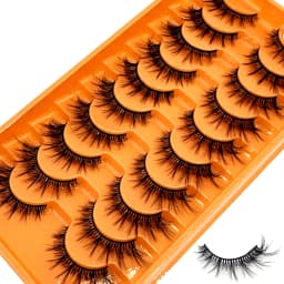 HBZGTLAD 4 Pairs of Artificial Mink Eyelashes Are Fluffy and Thick Creating a Dramatic Makeup Effect That Can Be Reused for Char