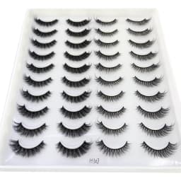HBZGTLAD 4 Pairs of Artificial Mink Eyelashes Are Fluffy and Thick Creating a Dramatic Makeup Effect That Can Be Reused for Char