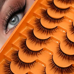 HBZGTLAD 4 Pairs of Artificial Mink Eyelashes Are Fluffy and Thick Creating a Dramatic Makeup Effect That Can Be Reused for Char