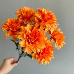 7-head Simulated Dahlia For Wedding Party Decoration, Suitable For Living Room, Bedroom, Desktop Decoration And Placement