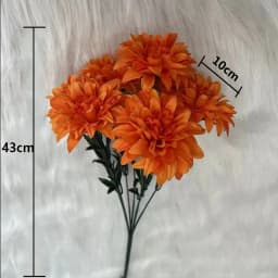7-head Simulated Dahlia For Wedding Party Decoration, Suitable For Living Room, Bedroom, Desktop Decoration And Placement