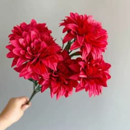 7-head Simulated Dahlia For Wedding Party Decoration, Suitable For Living Room, Bedroom, Desktop Decoration And Placement