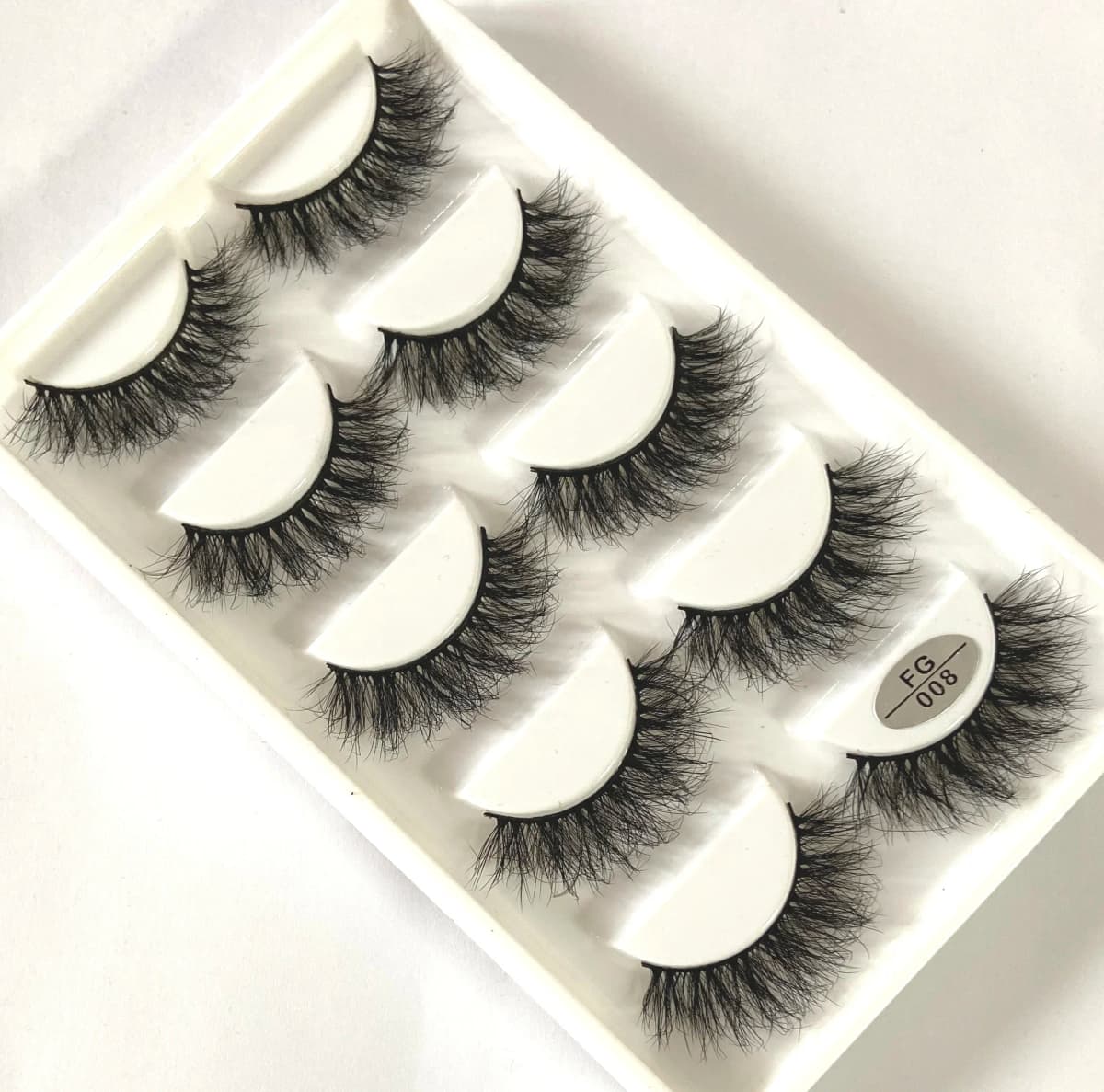 HBZGTLAD 5Pairs Handmade Mink Lashes Short False Eyelashes Dense Natural Long Messy Eye Lashes Reusable Stage Makeup Eyelashes