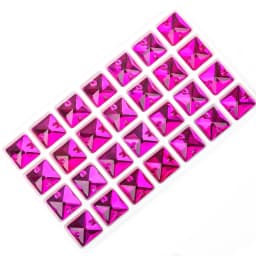 VC Sew on Rhinestone Square Shape Crystals Flatback Crystals for Clothing Shell Beads for Wedding Dresses Decoration DIY