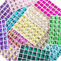 VC Sew on Rhinestone Square Shape Crystals Flatback Crystals for Clothing Shell Beads for Wedding Dresses Decoration DIY