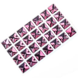 VC Sew on Rhinestone Square Shape Crystals Flatback Crystals for Clothing Shell Beads for Wedding Dresses Decoration DIY