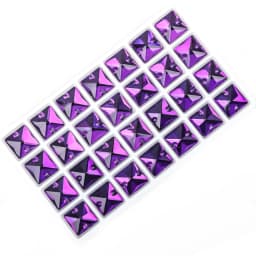 VC Sew on Rhinestone Square Shape Crystals Flatback Crystals for Clothing Shell Beads for Wedding Dresses Decoration DIY