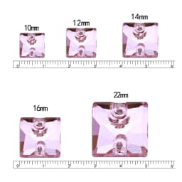 VC Sew on Rhinestone Square Shape Crystals Flatback Crystals for Clothing Shell Beads for Wedding Dresses Decoration DIY