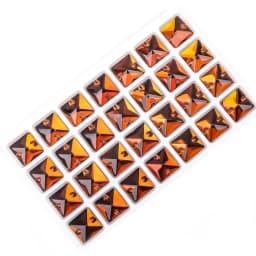 VC Sew on Rhinestone Square Shape Crystals Flatback Crystals for Clothing Shell Beads for Wedding Dresses Decoration DIY
