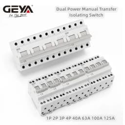 GEYA GYHO8 MTS 63A Dual Power Manual Conversion Isolating Switch Interlock Circuit Breaker AC Isotator 1P 2P 3P 4P