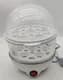 Multifunctional Electric Egg Cooker Steamer - Double Layer for Boil, Poach, Steam Eggs & Veggies, Compact Breakfast Appliance