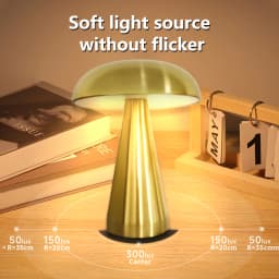 Retro LED Night Ligh Mushroom Touch Sensor Desk Lamp 3 Color Dimming Desktop Night Light Rechargeable Reading Lamp Desktop Decor