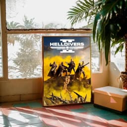 Game H-Helldivers Vintage Posters Sticky Vintage Room Home Bar Cafe Decor Kawaii Room Decor