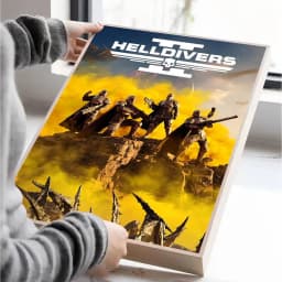 Game H-Helldivers Vintage Posters Sticky Vintage Room Home Bar Cafe Decor Kawaii Room Decor