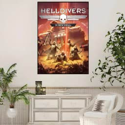 Game H-Helldivers Vintage Posters Sticky Vintage Room Home Bar Cafe Decor Kawaii Room Decor