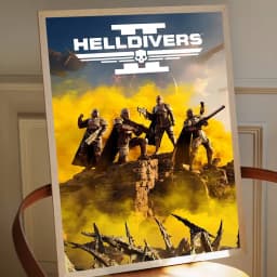 Game H-Helldivers Vintage Posters Sticky Vintage Room Home Bar Cafe Decor Kawaii Room Decor