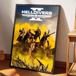 Game H-Helldivers Vintage Posters Sticky Vintage Room Home Bar Cafe Decor Kawaii Room Decor