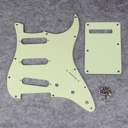 FLEOR Set of SSS Pickguard ST FD Guitar Scratch Plate 11 Holes & Back Plate & Pickguard Screws For USA / Mexico Electric Guitar