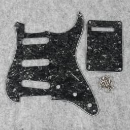 FLEOR Set of SSS Pickguard ST FD Guitar Scratch Plate 11 Holes & Back Plate & Pickguard Screws For USA / Mexico Electric Guitar