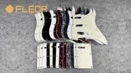 FLEOR Set of SSS Pickguard ST FD Guitar Scratch Plate 11 Holes & Back Plate & Pickguard Screws For USA / Mexico Electric Guitar