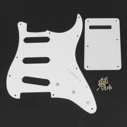 FLEOR Set of SSS Pickguard ST FD Guitar Scratch Plate 11 Holes & Back Plate & Pickguard Screws For USA / Mexico Electric Guitar