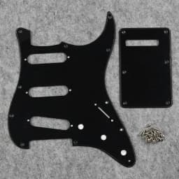 FLEOR Set of SSS Pickguard ST FD Guitar Scratch Plate 11 Holes & Back Plate & Pickguard Screws For USA / Mexico Electric Guitar