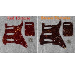 FLEOR Set of SSS Pickguard ST FD Guitar Scratch Plate 11 Holes & Back Plate & Pickguard Screws For USA / Mexico Electric Guitar