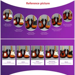 FLEOR Set of SSS Pickguard ST FD Guitar Scratch Plate 11 Holes & Back Plate & Pickguard Screws For USA / Mexico Electric Guitar