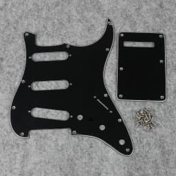 FLEOR Set of SSS Pickguard ST FD Guitar Scratch Plate 11 Holes & Back Plate & Pickguard Screws For USA / Mexico Electric Guitar