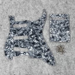 FLEOR Set of SSS Pickguard ST FD Guitar Scratch Plate 11 Holes & Back Plate & Pickguard Screws For USA / Mexico Electric Guitar