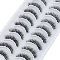HBZGTLA 10paris Cat Eyelashes Fluffy Mink Eyelashes Natural Look False Lashes for Daily Party Wedding Lightweigh Reusable Makeup