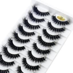 HBZGTLA 10paris Cat Eyelashes Fluffy Mink Eyelashes Natural Look False Lashes for Daily Party Wedding Lightweigh Reusable Makeup