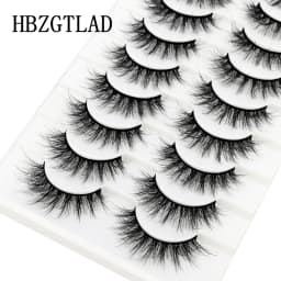 HBZGTLA 10paris Cat Eyelashes Fluffy Mink Eyelashes Natural Look False Lashes for Daily Party Wedding Lightweigh Reusable Makeup