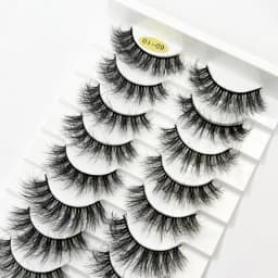 HBZGTLA 10paris Cat Eyelashes Fluffy Mink Eyelashes Natural Look False Lashes for Daily Party Wedding Lightweigh Reusable Makeup